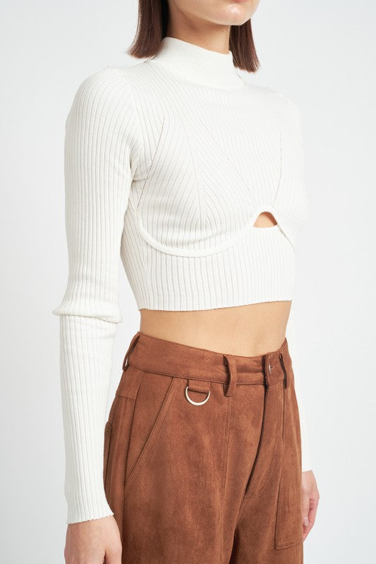 Midnight's Mock Crop Top