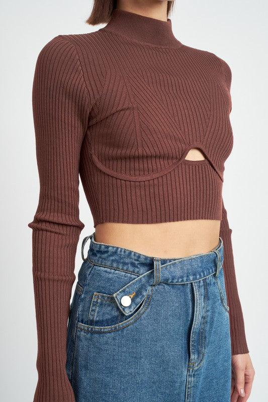 Midnight's Mock Crop Top